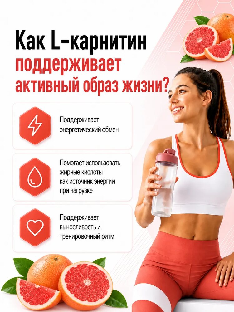 L карнитин жидкий спортивный, Грейпфрут, Грейпфрут