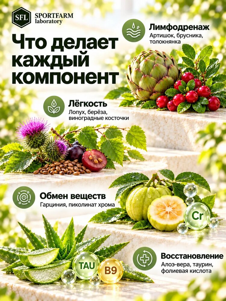 Дренажный напиток от отеков концентрированный со вкусом смородины, черная смородина