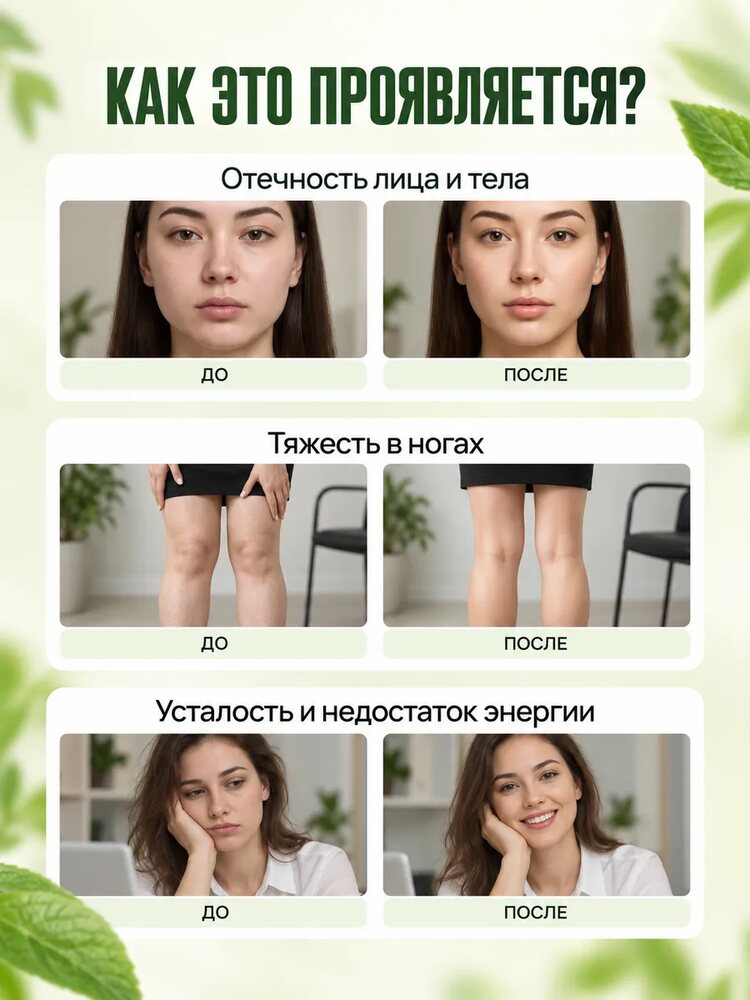 Дренажный напиток от отечности, лимфодренажный детокс, мята, мята