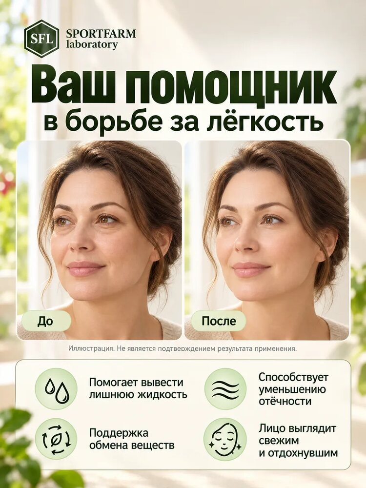 Дренажный напиток от отеков концентрированный со вкусом брусники, брусника