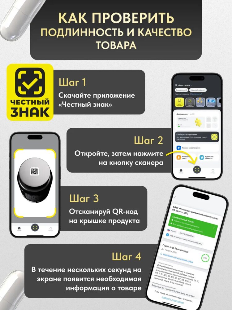Комплекс витаминов и минералов для мужчин и женщин