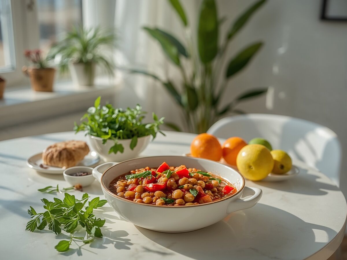 Тушёная фасоль с овощами — отличный выбор для ужина