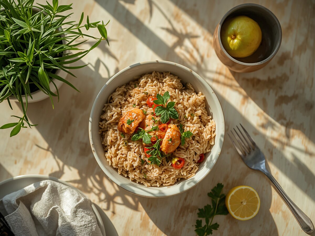 Худеем с удовольствием: плов с бурым рисом и курицей