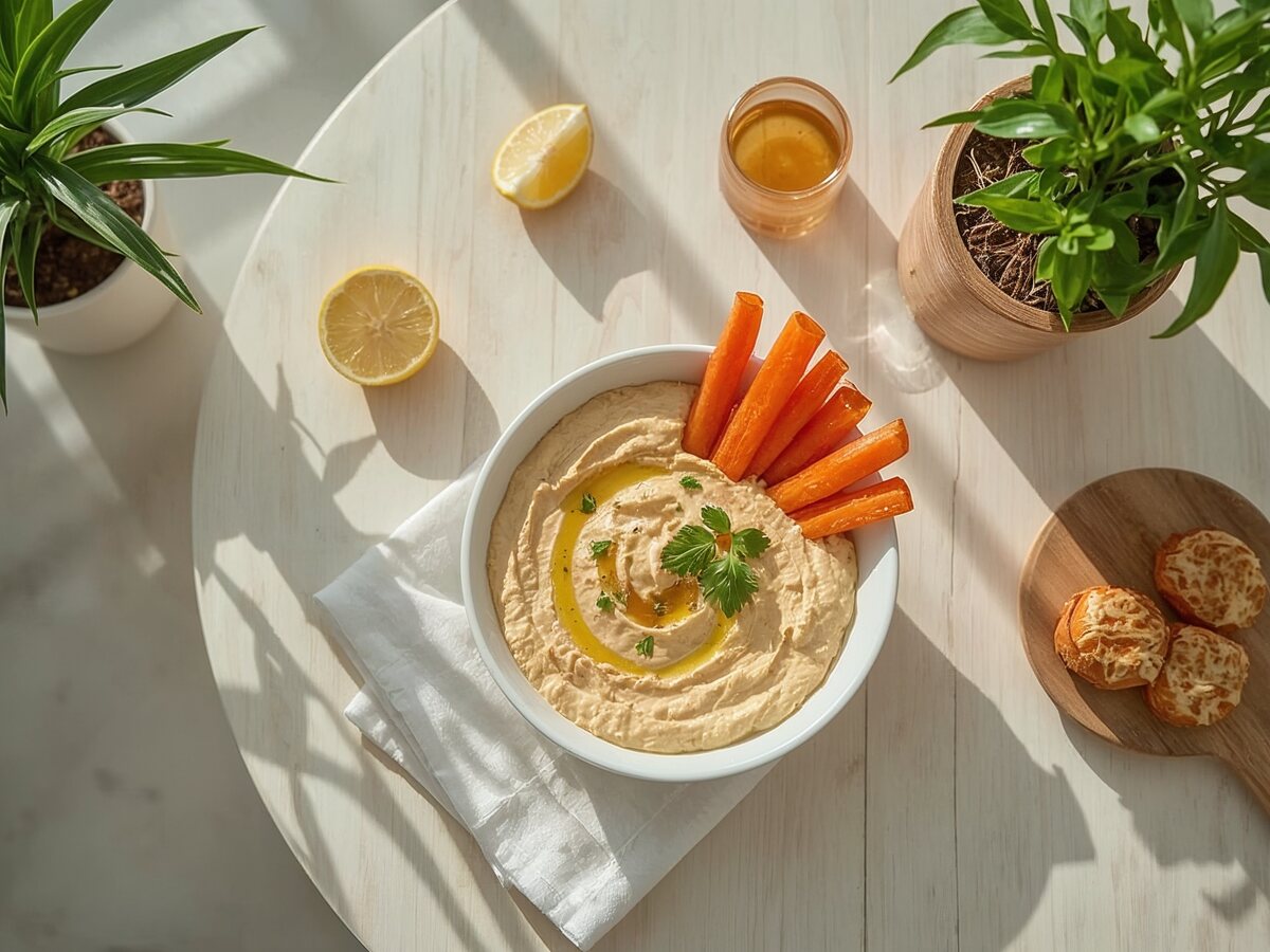 Хумус с морковными палочками: сытный перекус, который не испортит фигуру
