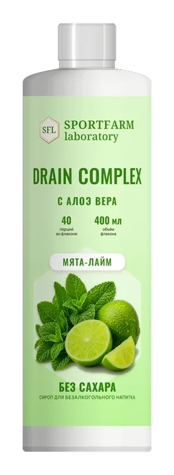 Напиток DRAIN COMPLEX, мята и лайм, 400 мл