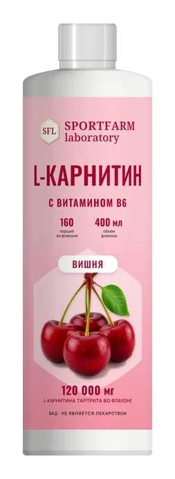 L-карнитин жидкий, вишня, 400 мл