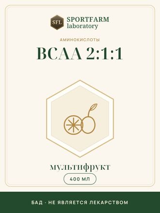 BCAA 2:1:1 жидкие, мультифрукт, 400 мл